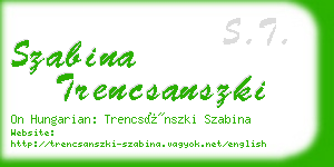 szabina trencsanszki business card